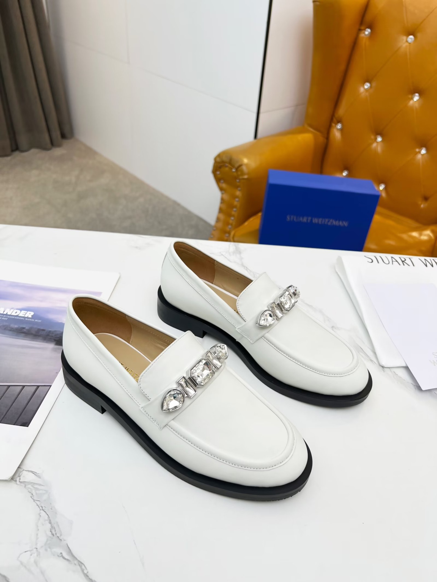 Stuart Weitzman Spring/Autumn Shoes: $500 Bid, Platinum Decor, Cattle Skin, Sheep Inner - 图片 2