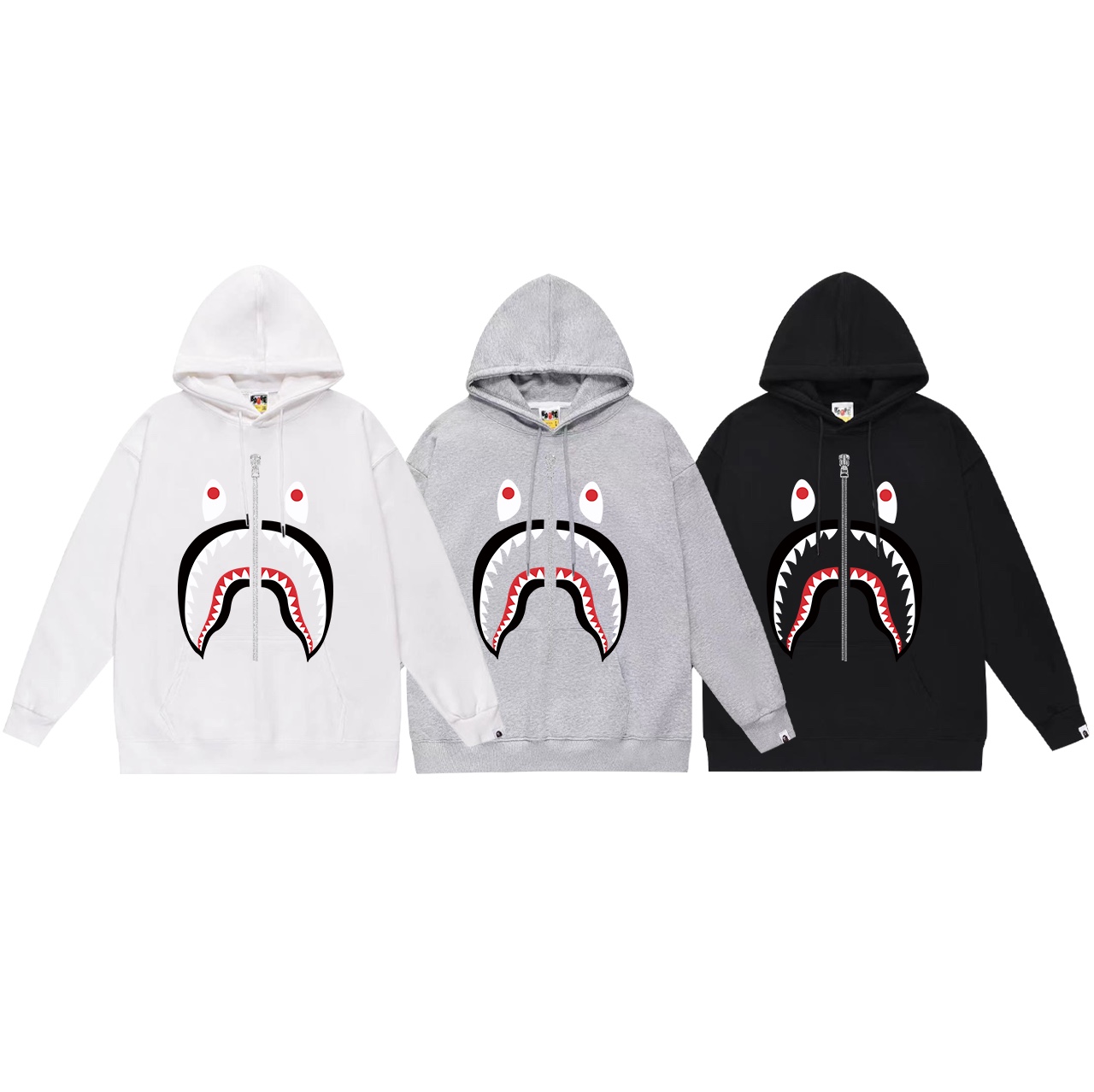 BAPE Cyclops Hoodie with Big Fur and Silver Velvet, Unisex, Multiple Colors. - 图片 7