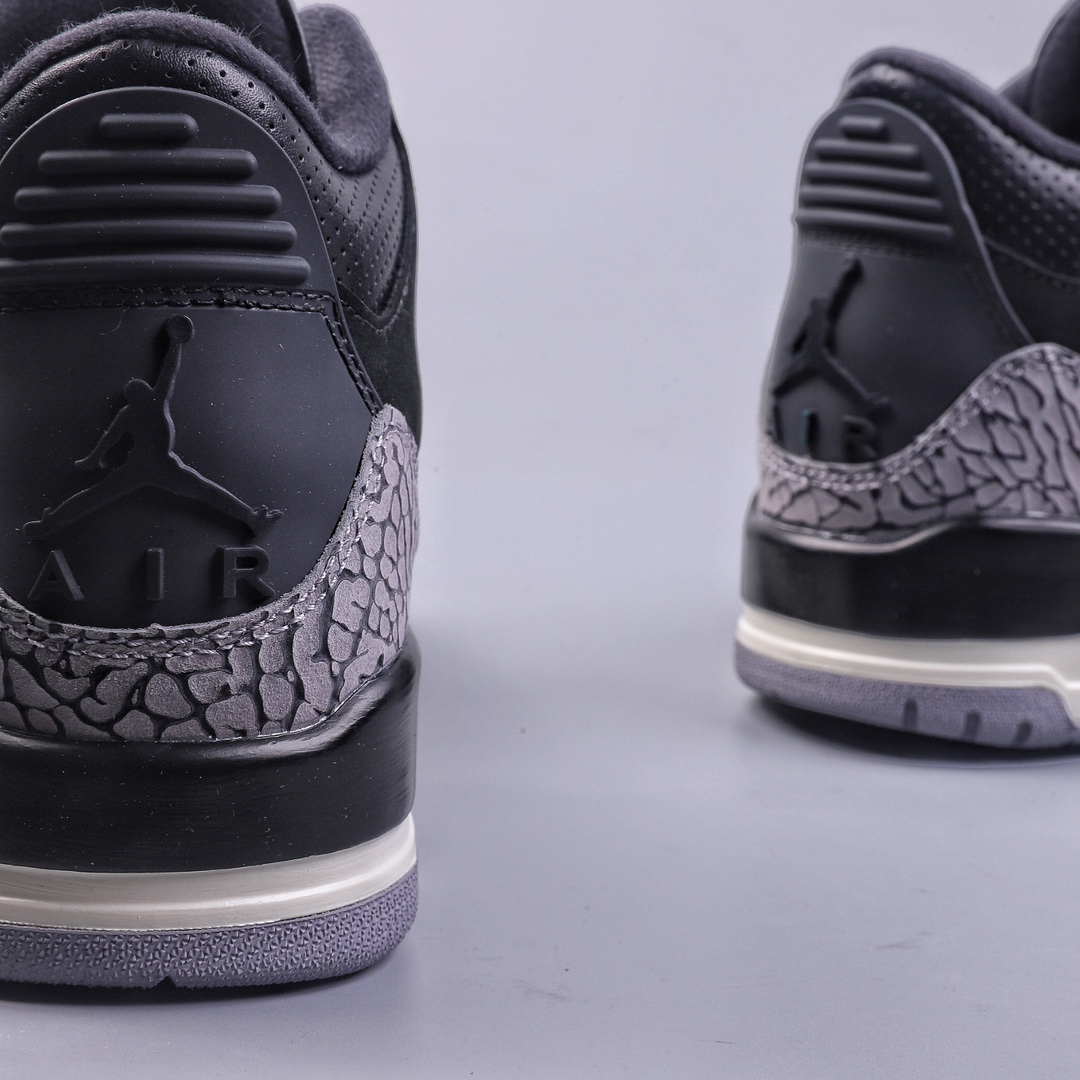 350 F Air Jordan 3 Retro ”Off Noir” AJ3 乔3做旧黑水泥  CK9246-001