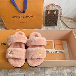 Where to find best
 Louis Vuitton Shoes Slippers Gold Hardware Sheepskin Wool Sunset