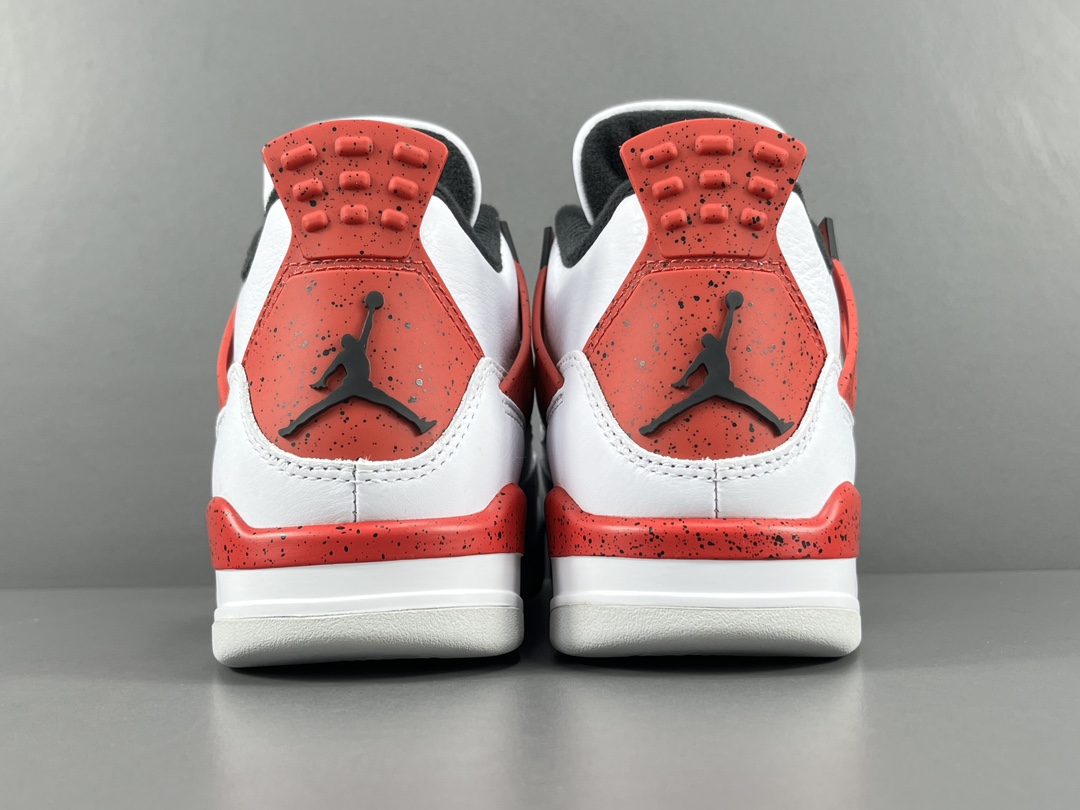 X版顶级AJ4红水泥JordanAirJordan4“NeutralGreyRedCement中帮防滑减