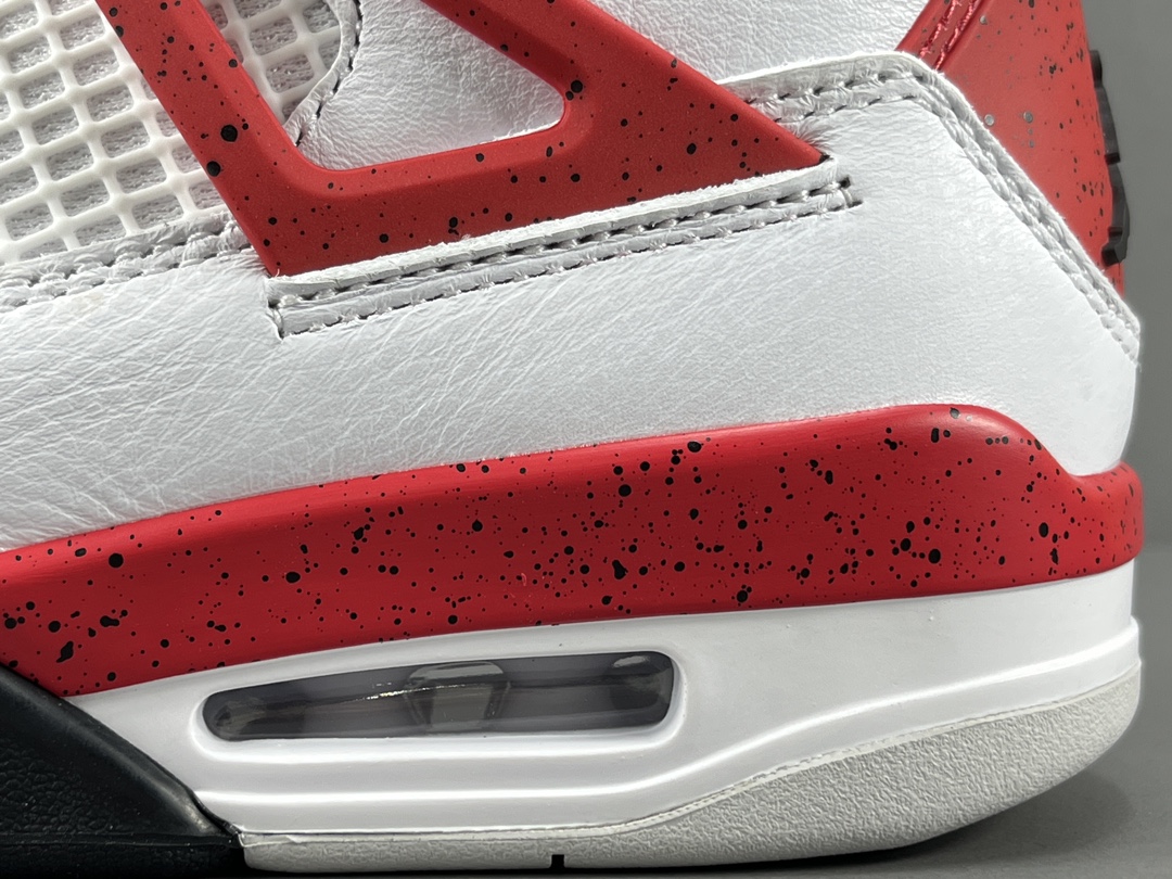 X版顶级AJ4红水泥JordanAirJordan4“NeutralGreyRedCement中帮防滑减