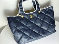 Knockoff Highest Quality
 Chanel AAAAA+
 Bags Handbags Black White Vintage Beach P988811