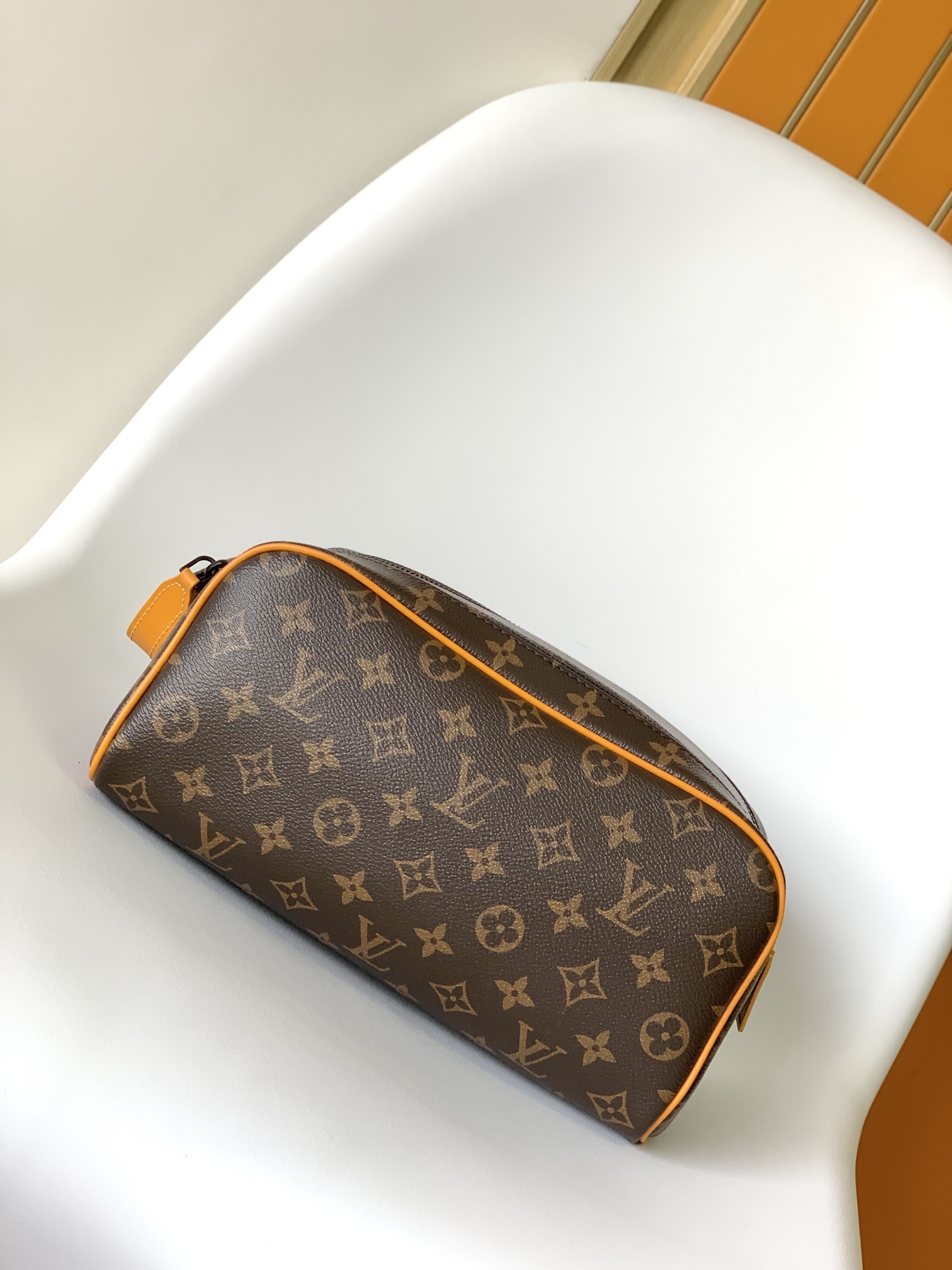 Louis Vuitton Clutches & Pouch Bags Black Grid Monogram Canvas Fabric M46354