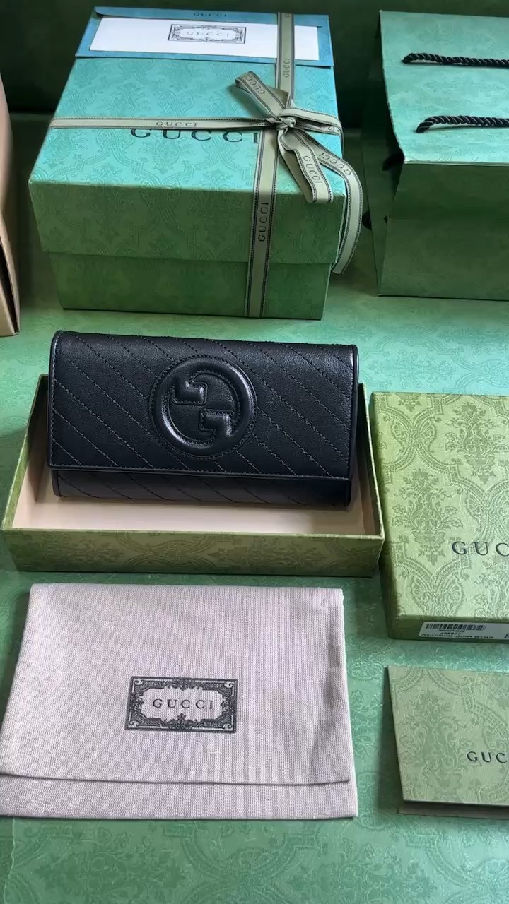 Gucci Blondie Wallet 1:1 Replica Wholesale
 Black