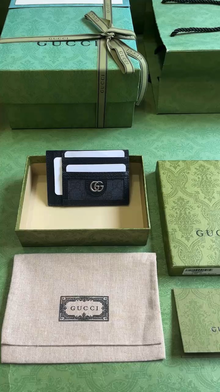 Gucci Ophidia Wallet Card pack Blue PVC