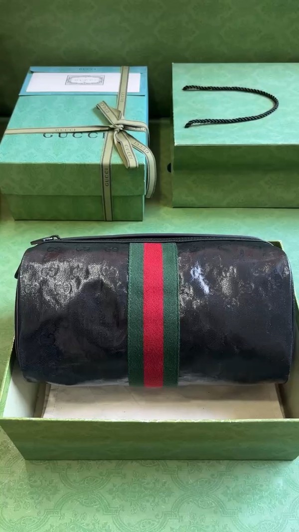 Gucci Cosmetic Bags Replica For Cheap Black PVC