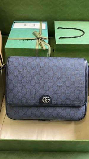 Gucci Ophidia Messenger Bags Blue PVC