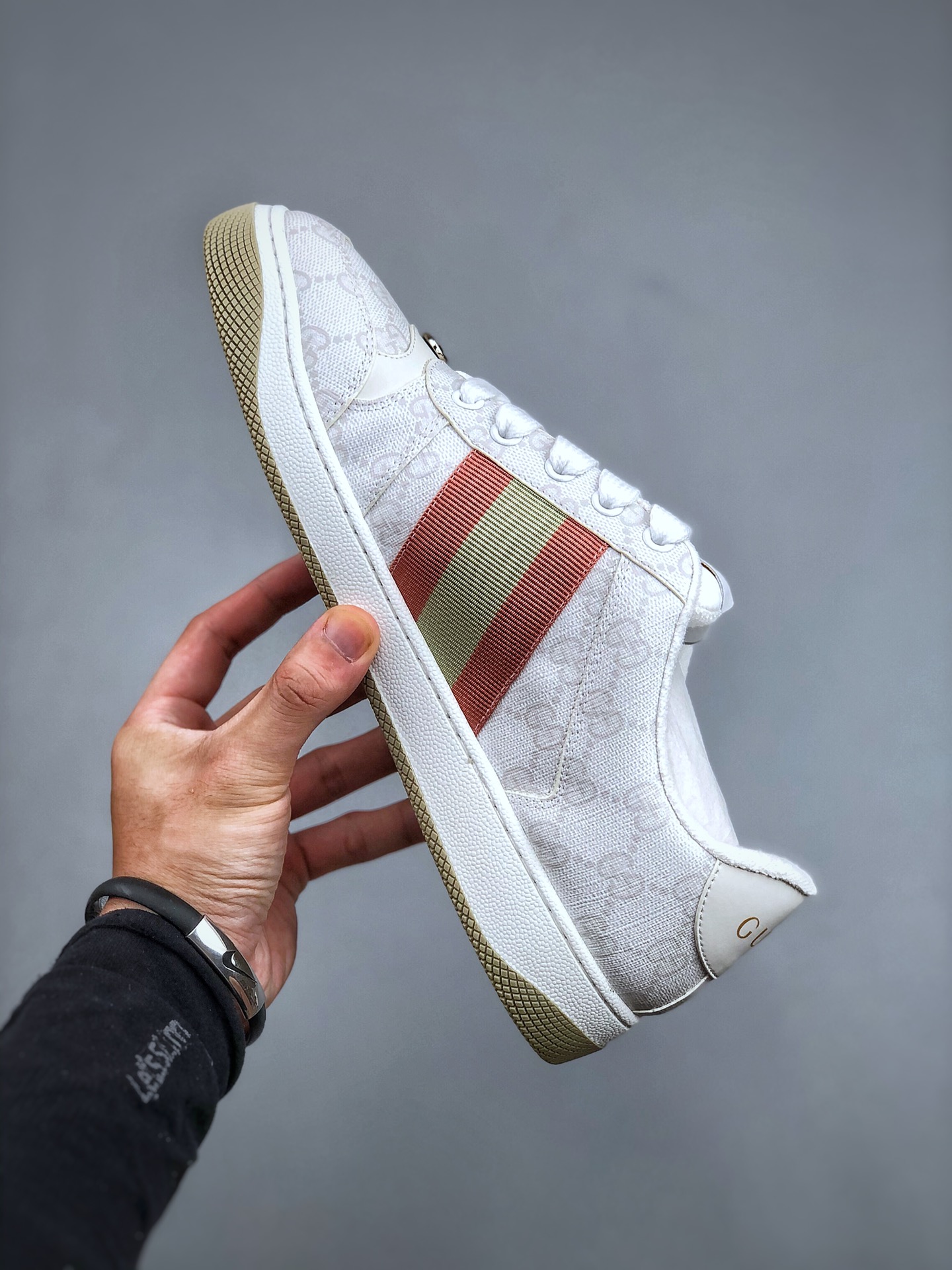 320 （镂空芯片版本） Gucci Distressed Screener sneaker古驰小脏鞋系列