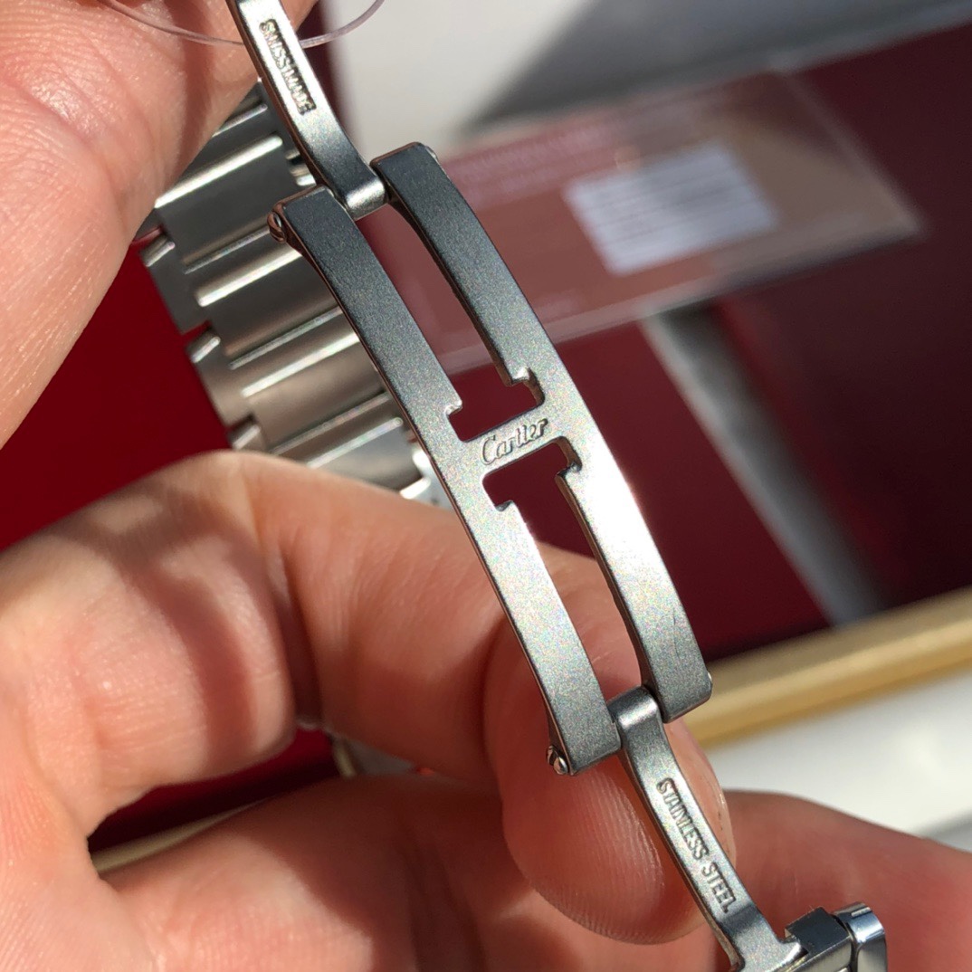 NO:765554,Cartier case and bracelet made entirely of 904L stainless steel, Cartier19860909卡地亚 表壳表链 全904L精钢材质,,cartier,Watch