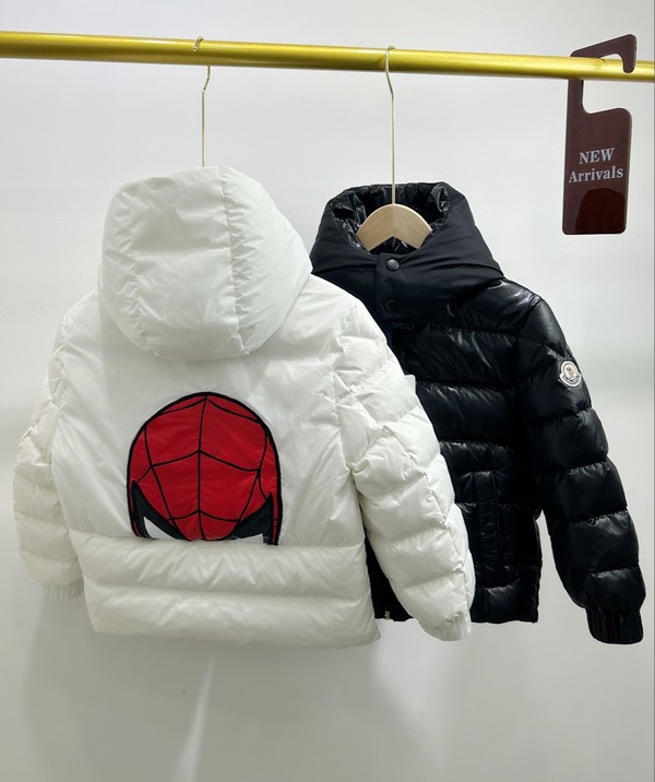 Moncler Clothing Down Jacket Fake Cheap best online Black White Embroidery Kids Knitting Duck Down