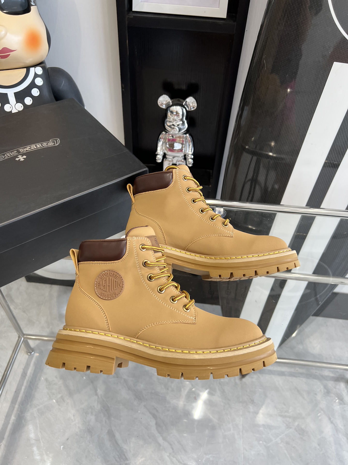 Replica Chrome Hearts Cross and Martin’s Boots with Original Details in Size 35-40 - 图片 4