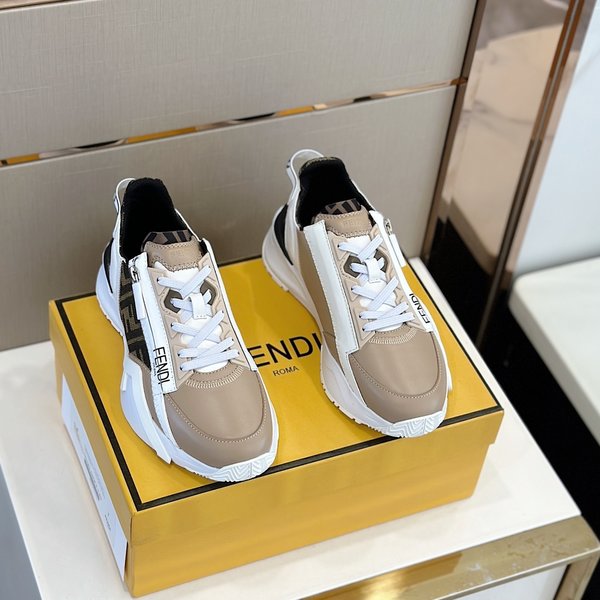 High Quality Replica Fendi Shoes Sneakers Black Chamois Low Tops