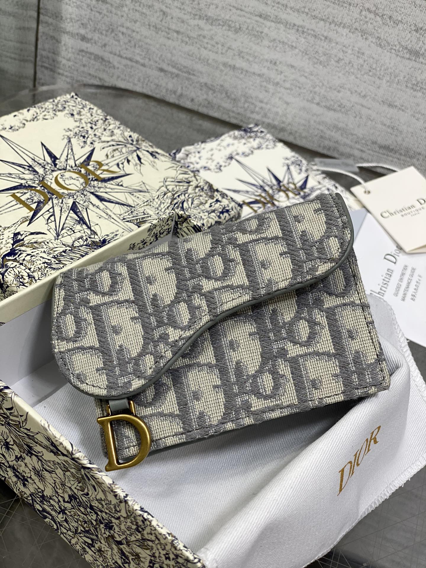 DIOR Letter Pattern Card Holder Business Card Holder Coin Purse