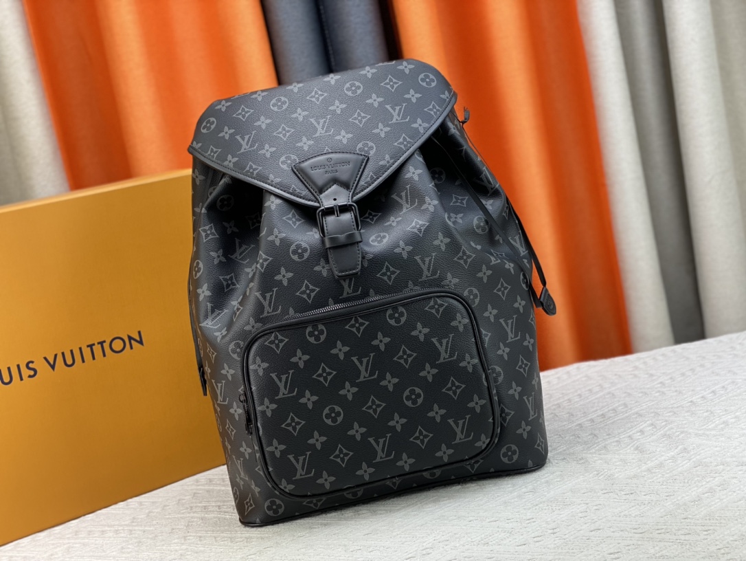 Wholesale Designer Shop
 Louis Vuitton LV Montsouris Bags Backpack Buy High-Quality Fake
 Black Grey Monogram Eclipse M46683