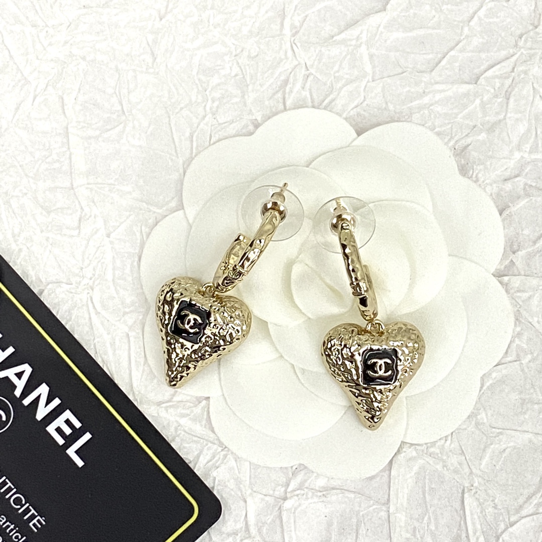 Brand Designer Replica
 Chanel Jewelry Earring Black Gold Vintage