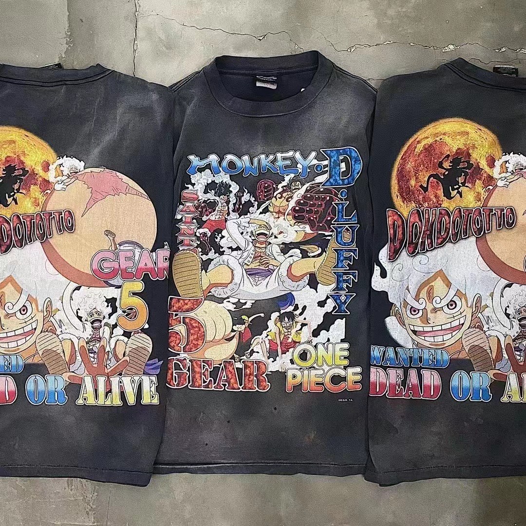 Saint Michael X One Piece Luffy Gear 5 Washed Black Tee - Limited Edition 4 i1696430357 32 3