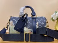 Louis Vuitton LV Keepall Bags Handbags Shop the Best High Quality
 Blue Printing Canvas M46679