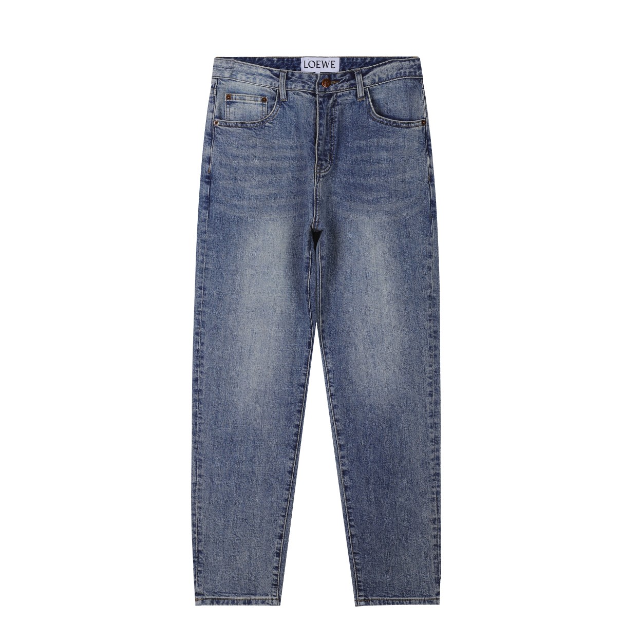 🅿️225 LOEW罗意*2024AW otoño/invierno pantalones vaqueros nuevos, bordado Tajima del logo de letras de fuego en el bolsil…