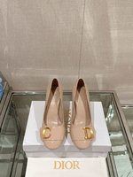 Dior Shoes Single Layer AAAA Quality Replica
 Genuine Leather Patent Sheepskin