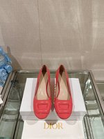 Dior Shoes Single Layer Genuine Leather Patent Sheepskin