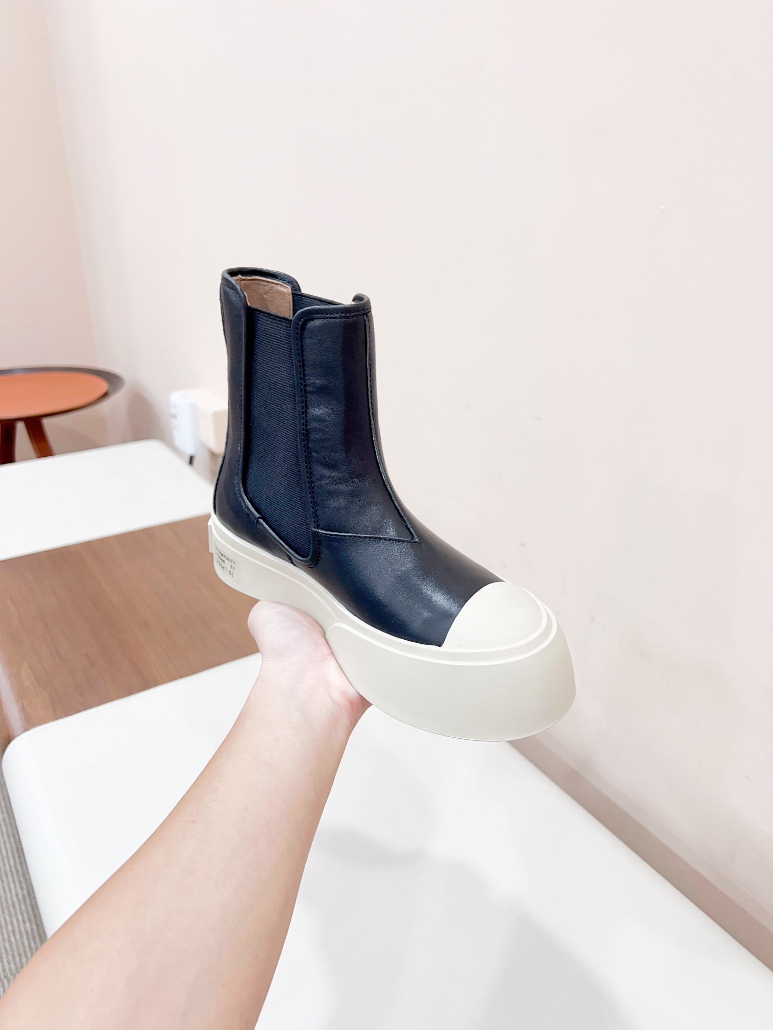 Marni 2023 Chelsea Short Boots: Elastic Tech Knit, Leather Pad, Best Value - 图片 5