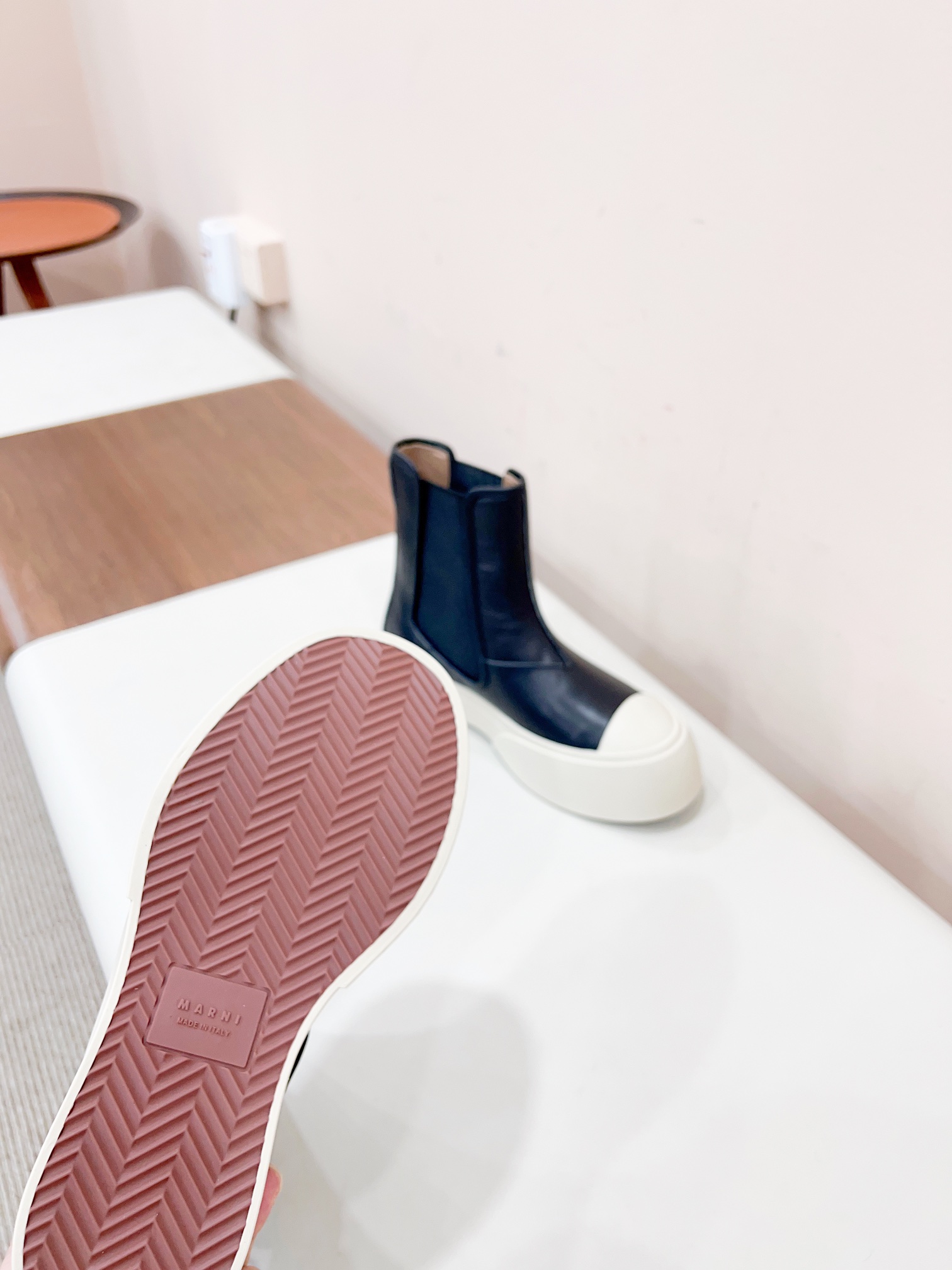 Marni 2023 Chelsea Short Boots: Elastic Tech Knit, Leather Pad, Best Value - 图片 9