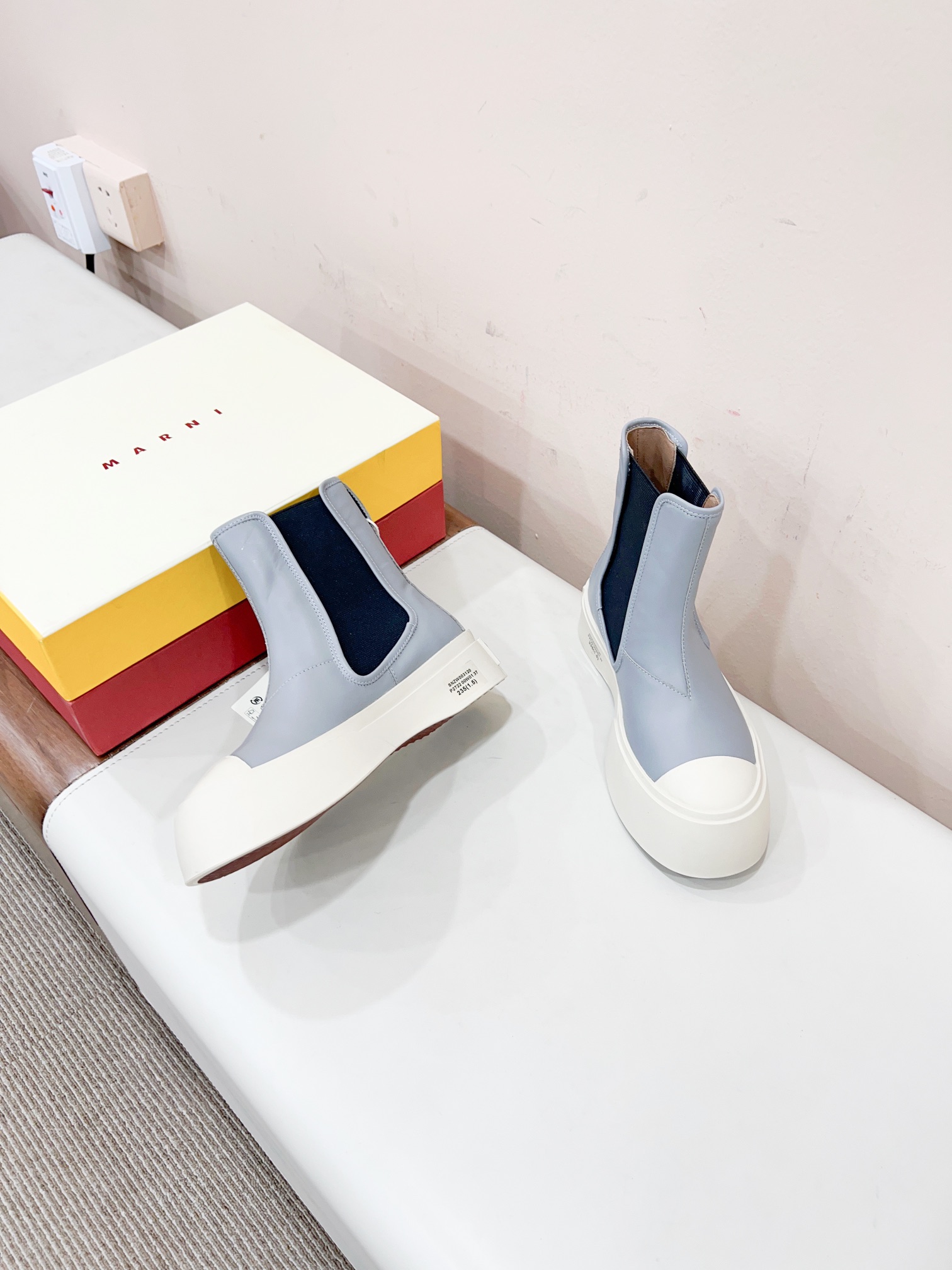 2023 New Marni Chelsea Short Boots: Elastic Knit, Leather Insole, Best Value - 图片 3
