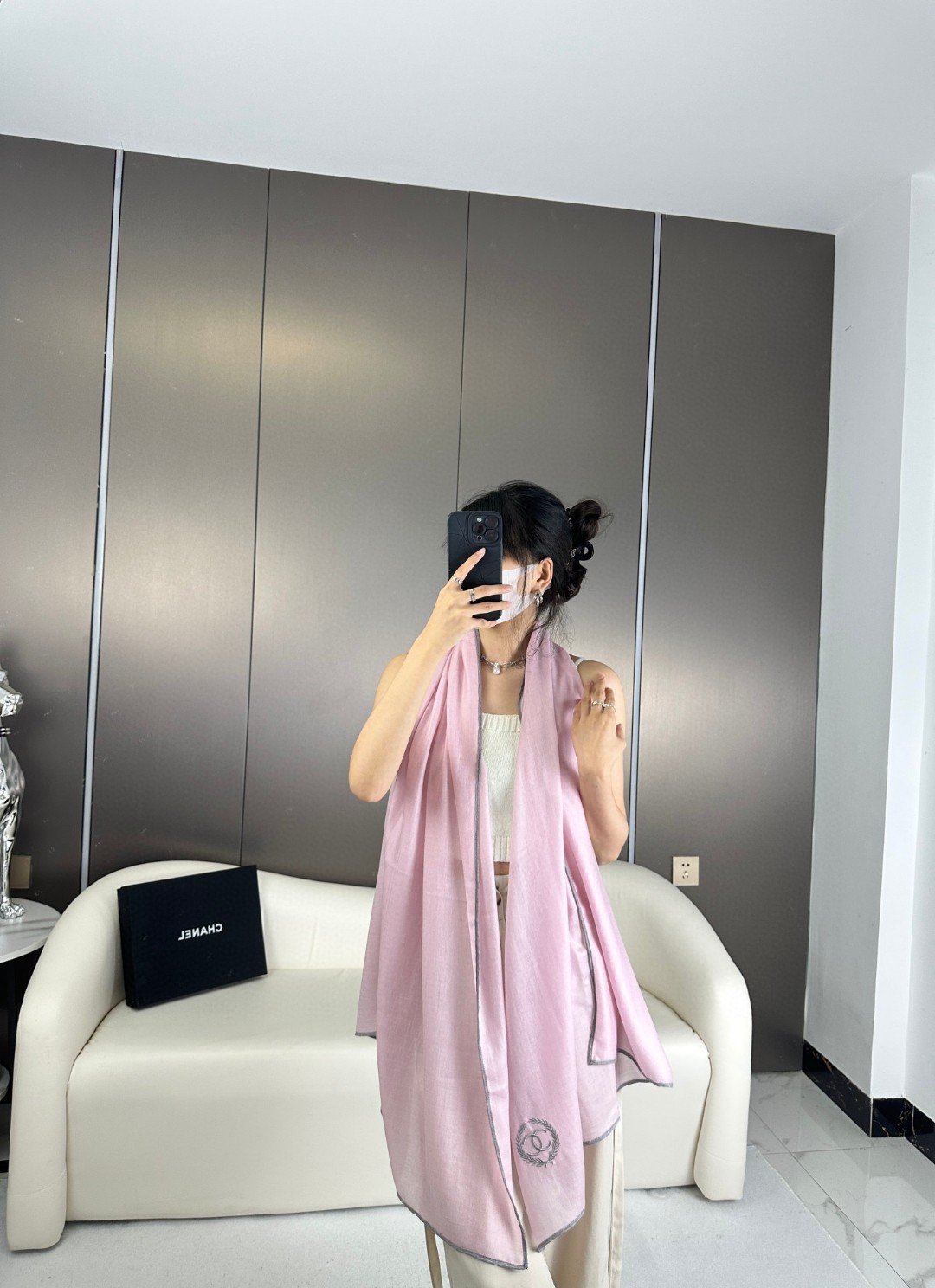 CHANEL 2023新款羊绒围巾