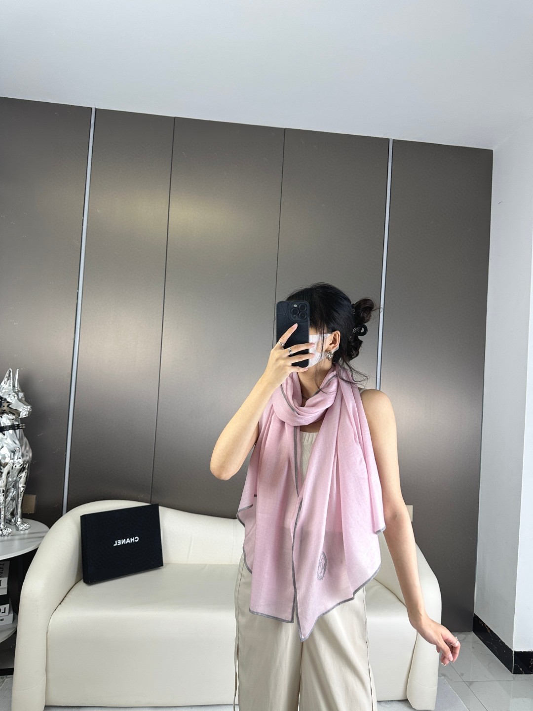 CHANEL 2023新款羊绒围巾