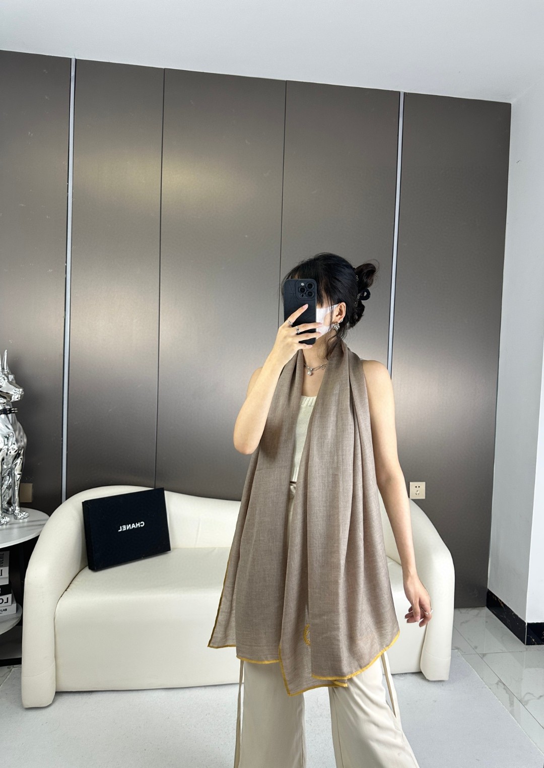 CHANEL 2023新款羊绒围巾