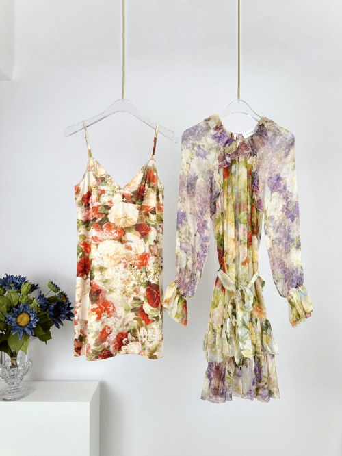 Zimmermann Luminosity Floral Mini Dress Silk Georgette Ruffle Detail 1 Zimmermann Luminosity Floral Mini Dress Silk Georgette Ruffle Detail