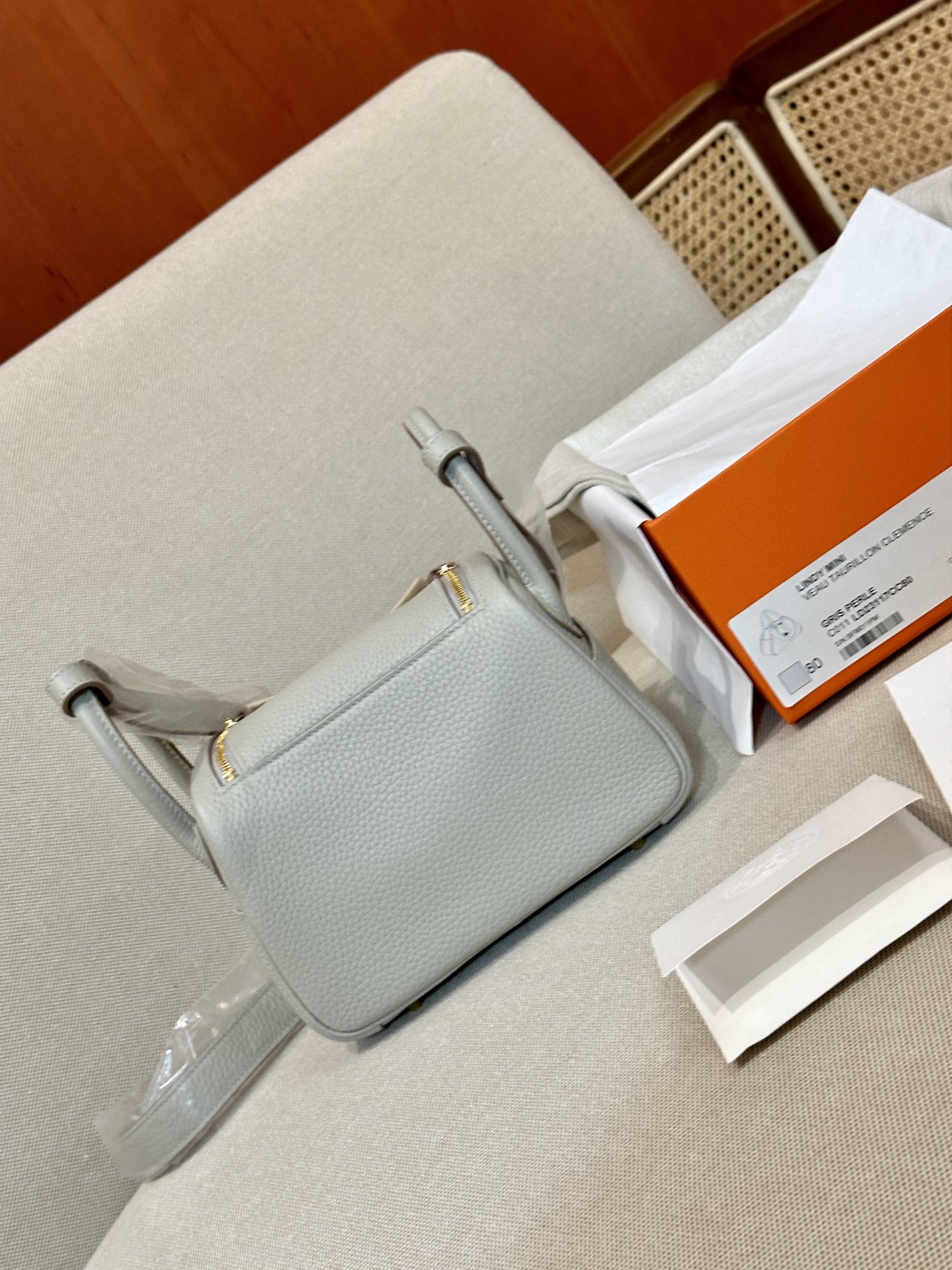 Hermes Lindy Light grey shoulder everyday