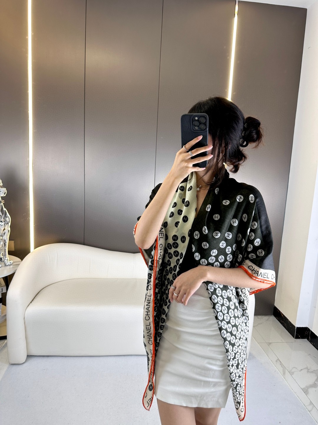 CHANEL 《元气泡泡》山羊绒围巾
