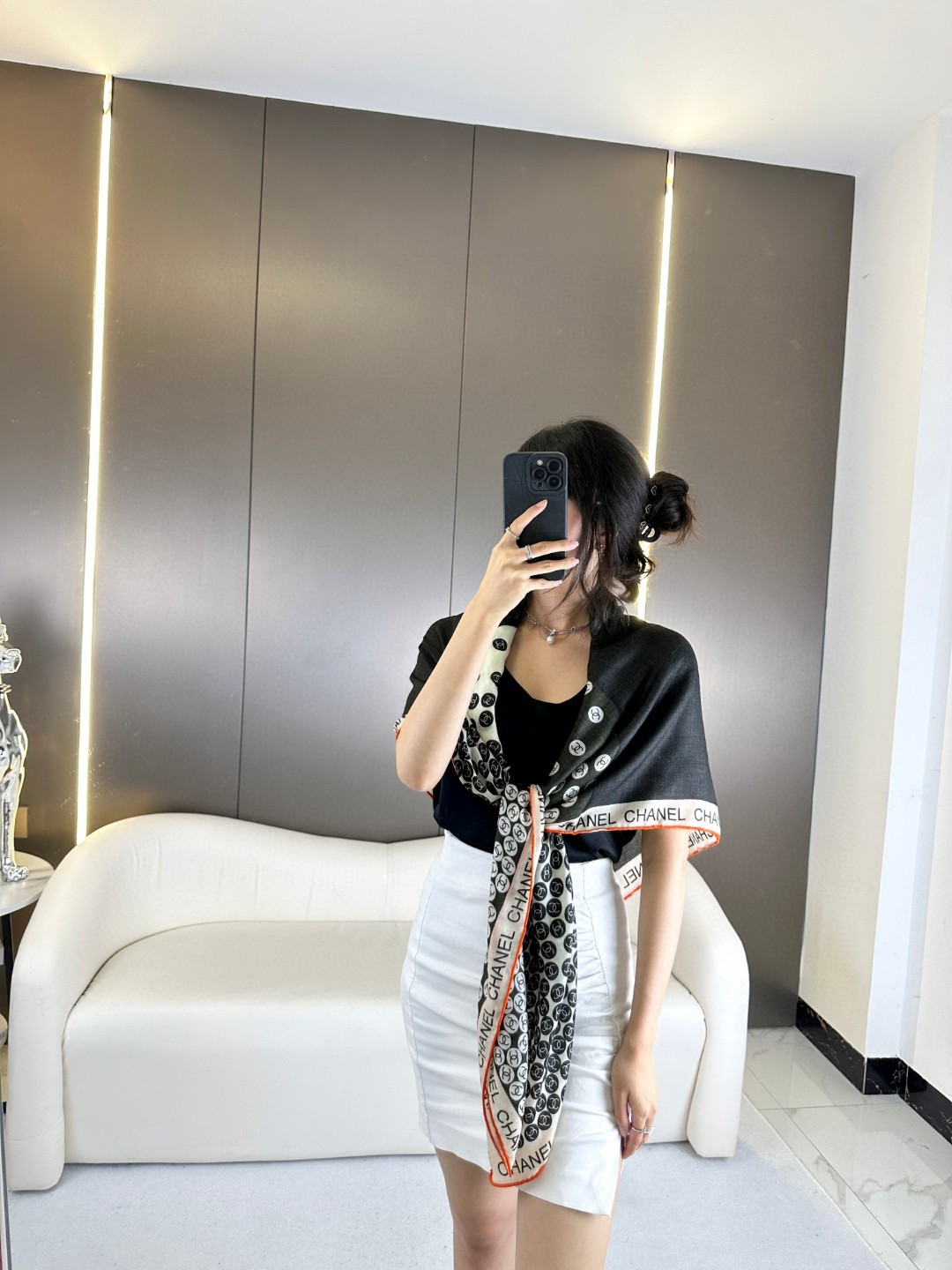 CHANEL 《元气泡泡》山羊绒围巾