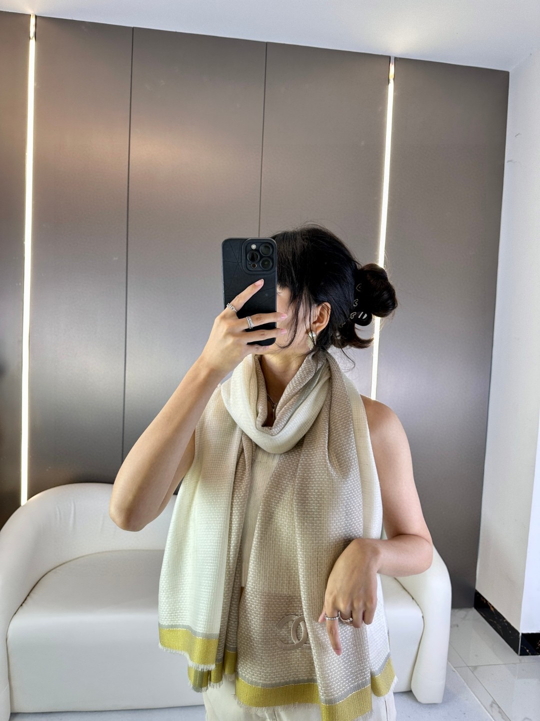 CHANEL 2023新款 羊绒围巾