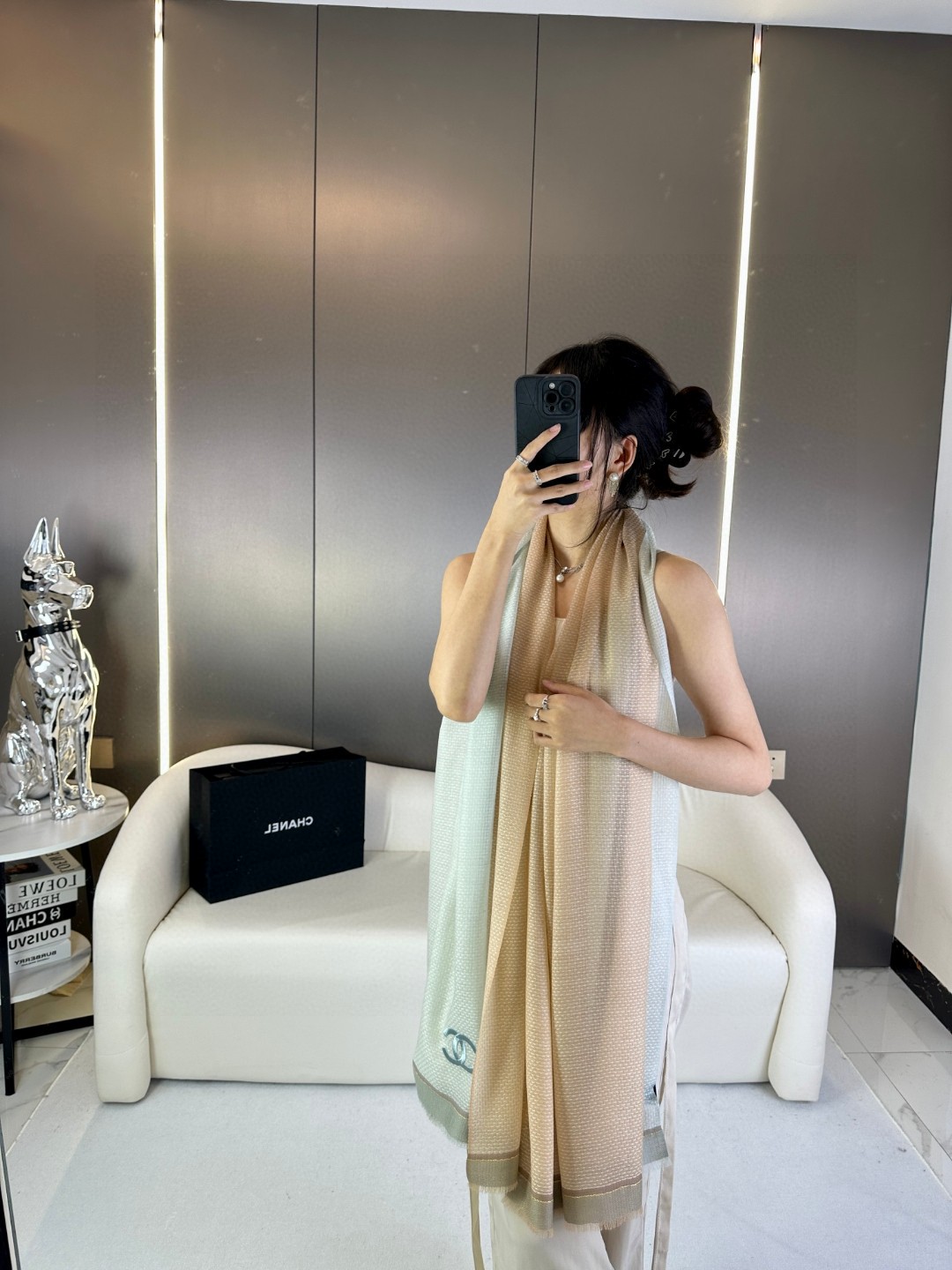 CHANEL 2023新款 羊绒围巾