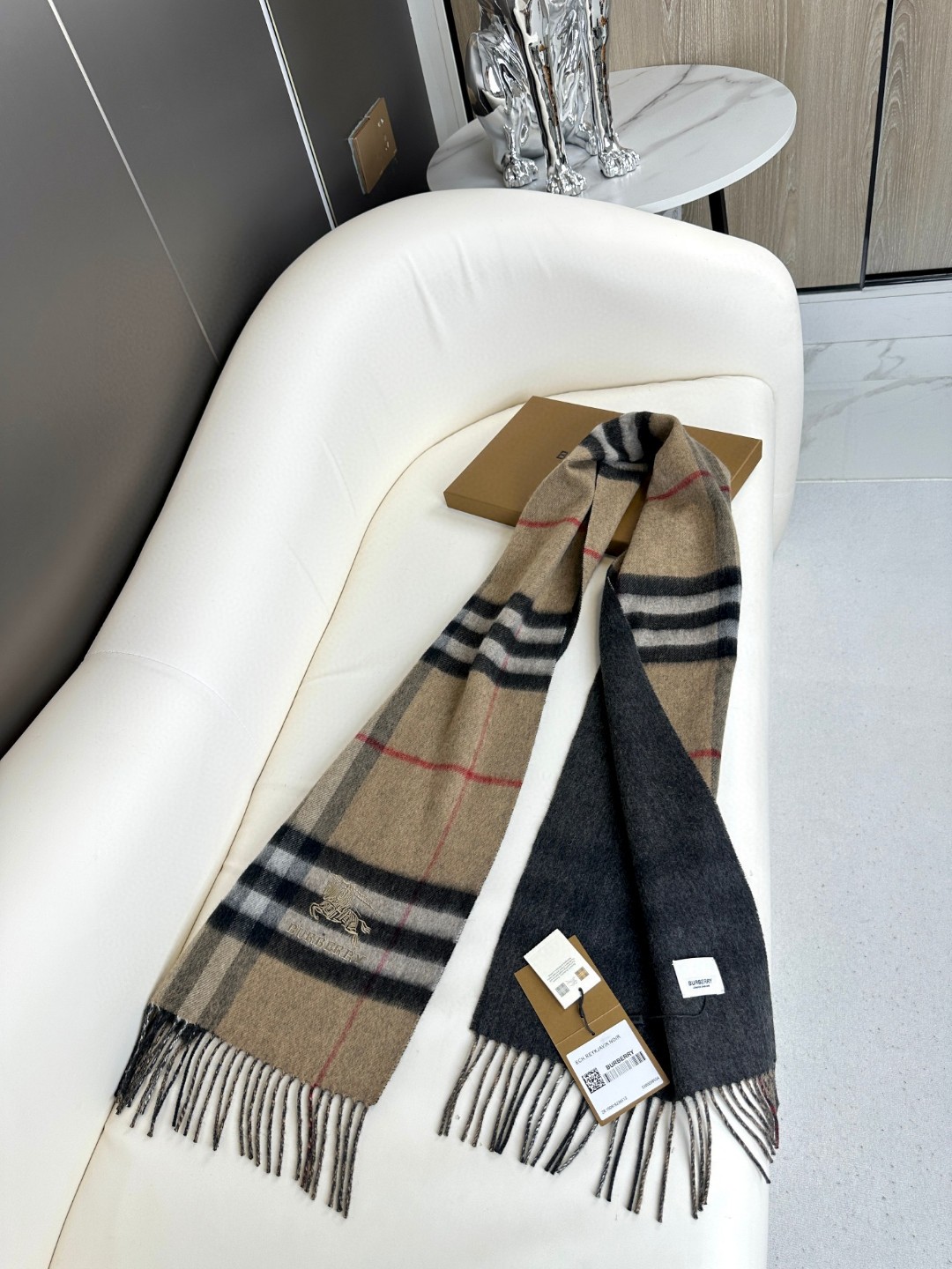 Burberry博柏利 2023新款 双面战马 男女羊绒围巾
