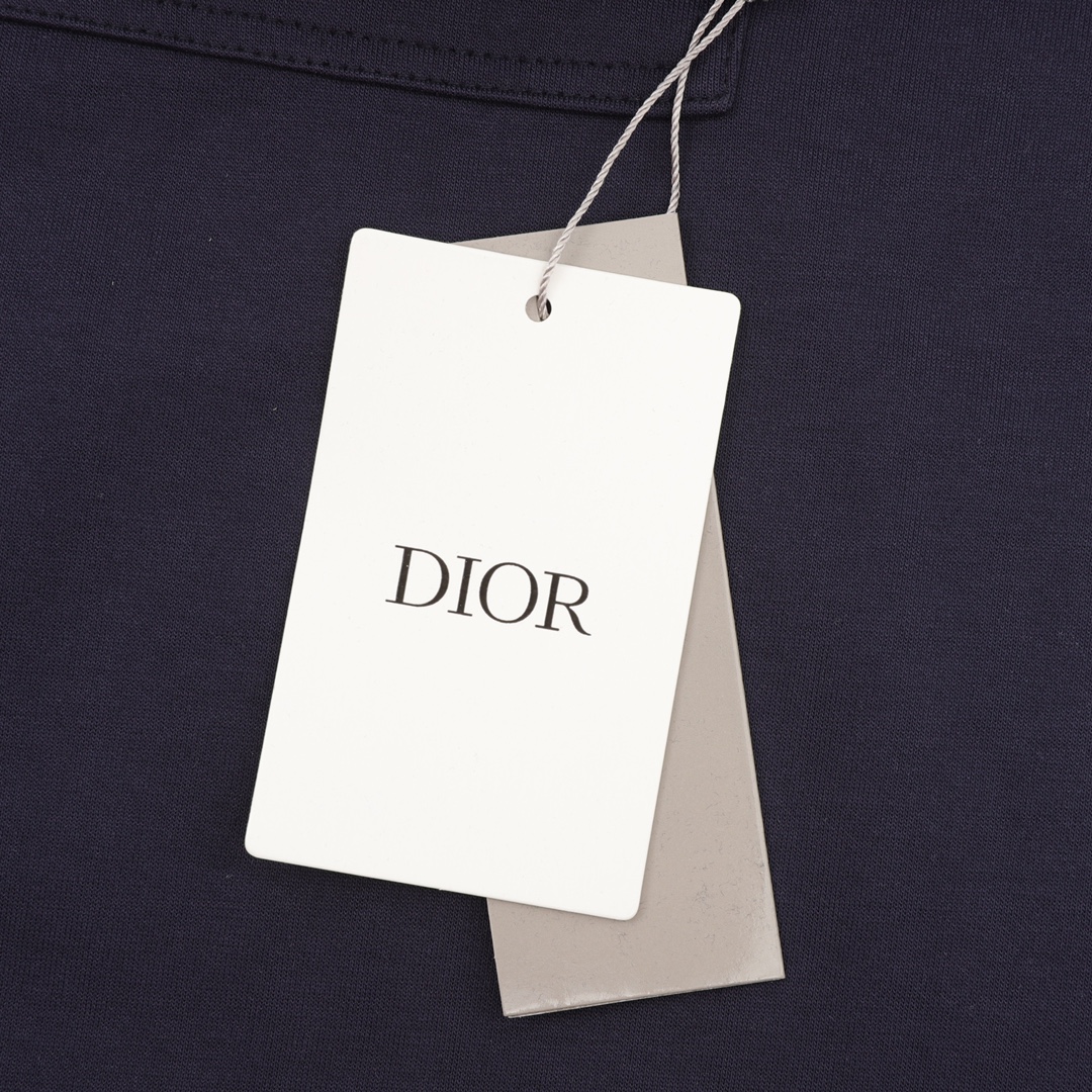 DIOR/迪奥 高级蓝logo刺绣情侣款运动休闲裤 藏青蓝