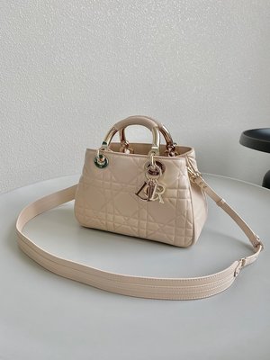 Dior Lady Handbags Crossbody & Shoulder Bags Pink Sewing Calfskin Cowhide
