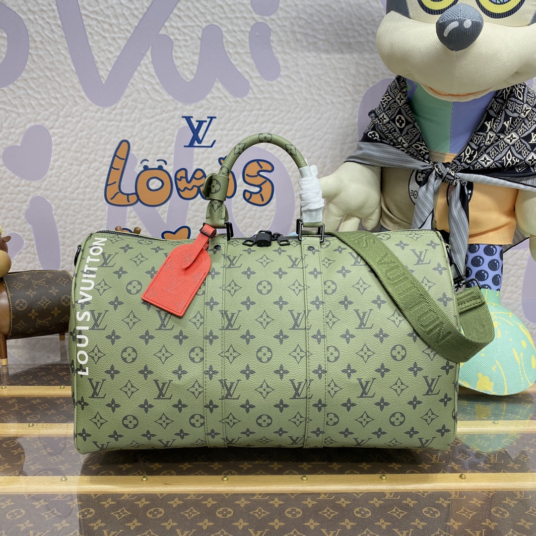 Louis Vuitton LV Keepall Travel Bags Green Monogram Canvas Fall Collection M23962