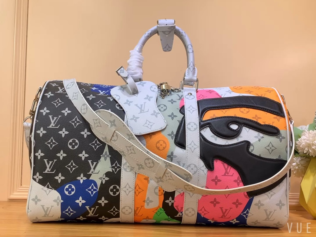 Louis Vuitton LV Keepall Travel Bags White m23160