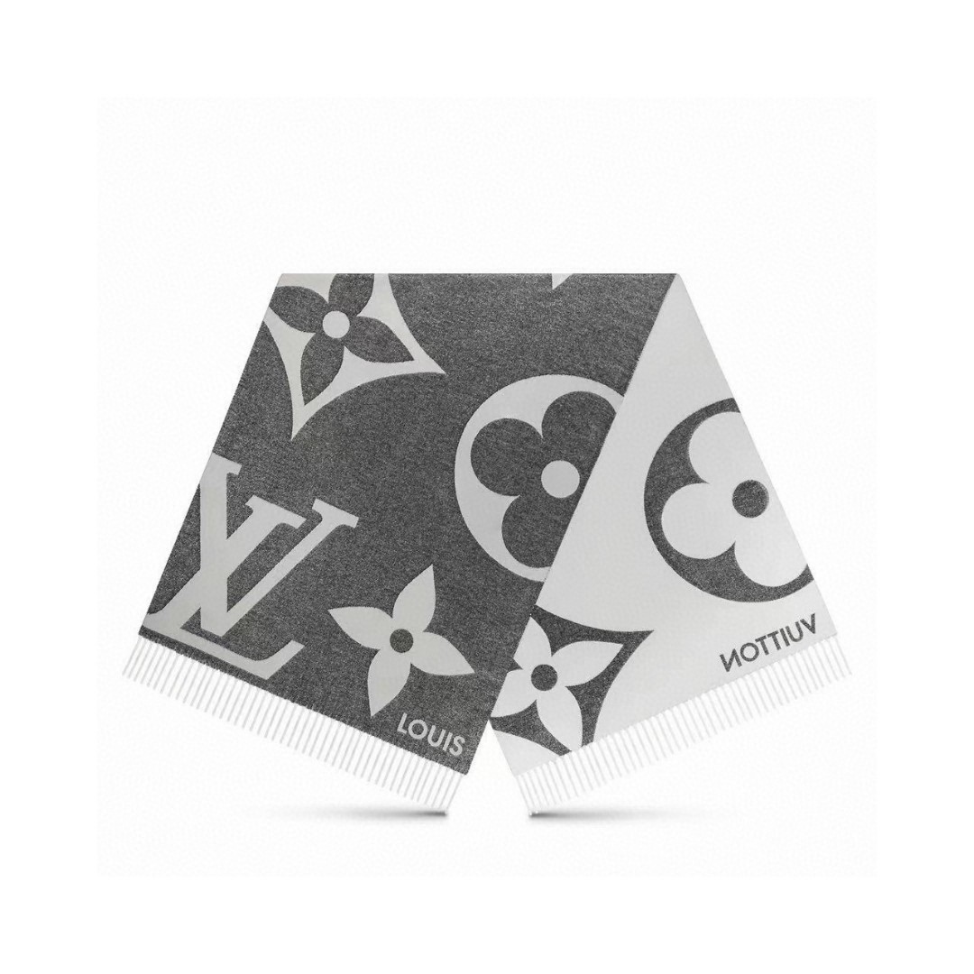 LV 2023年限量款驴家L金线大花纹披肩