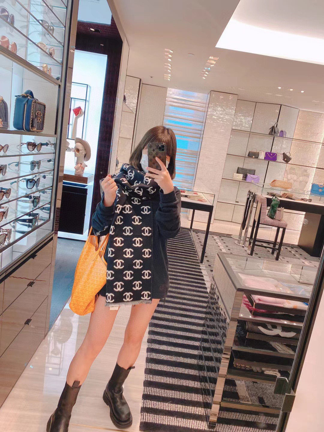 CHANEL 经典双面围巾披肩