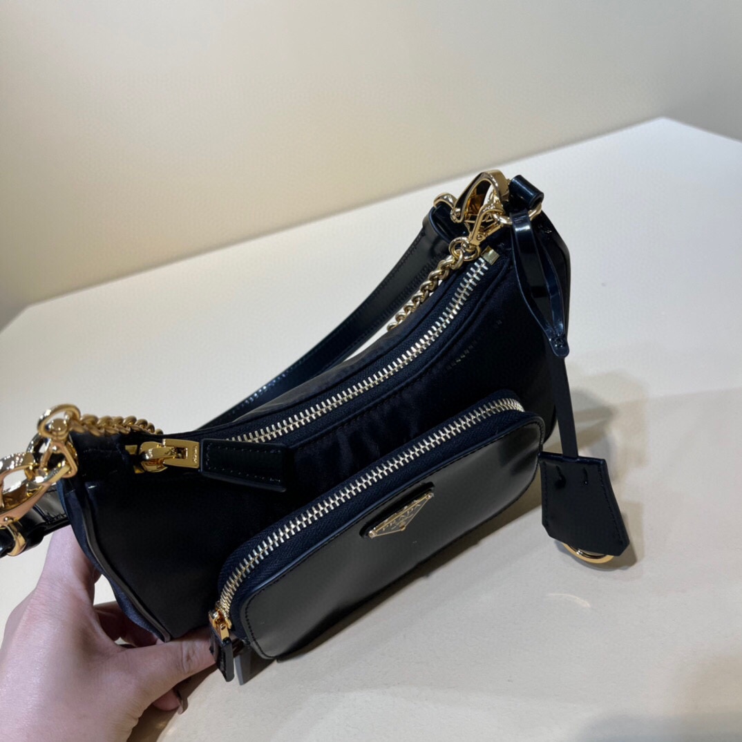 Prada {Nylon + glossy black}