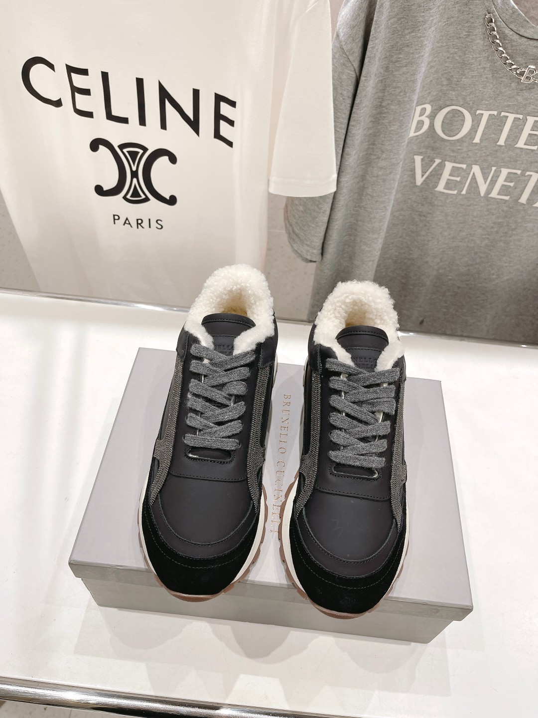 高版本出厂毛里BrunelloCucinelli新款BC经典休闲鞋运动鞋系列毛里单鞋BC是意大利知名品牌