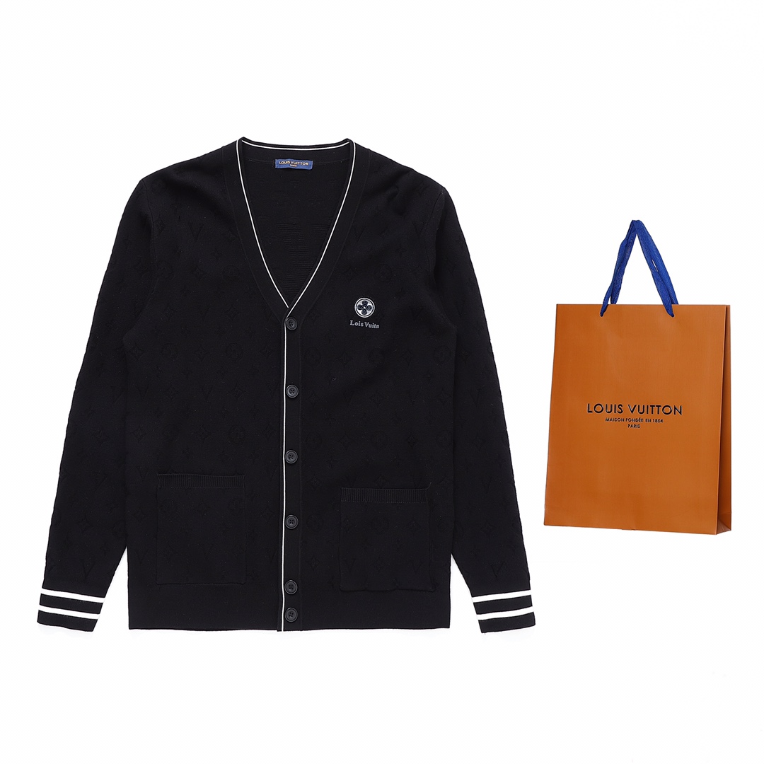 Louis Vuitton Clothing Cardigans Coats & Jackets Sweatshirts Wool Fall/Winter Collection Long Sleeve