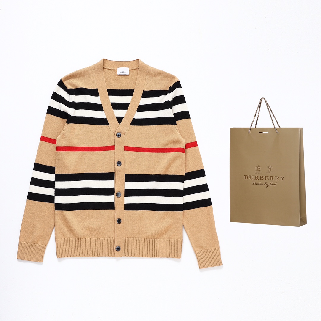 Burberry Clothing Cardigans Coats & Jackets Sweatshirts Wool Fall/Winter Collection Long Sleeve