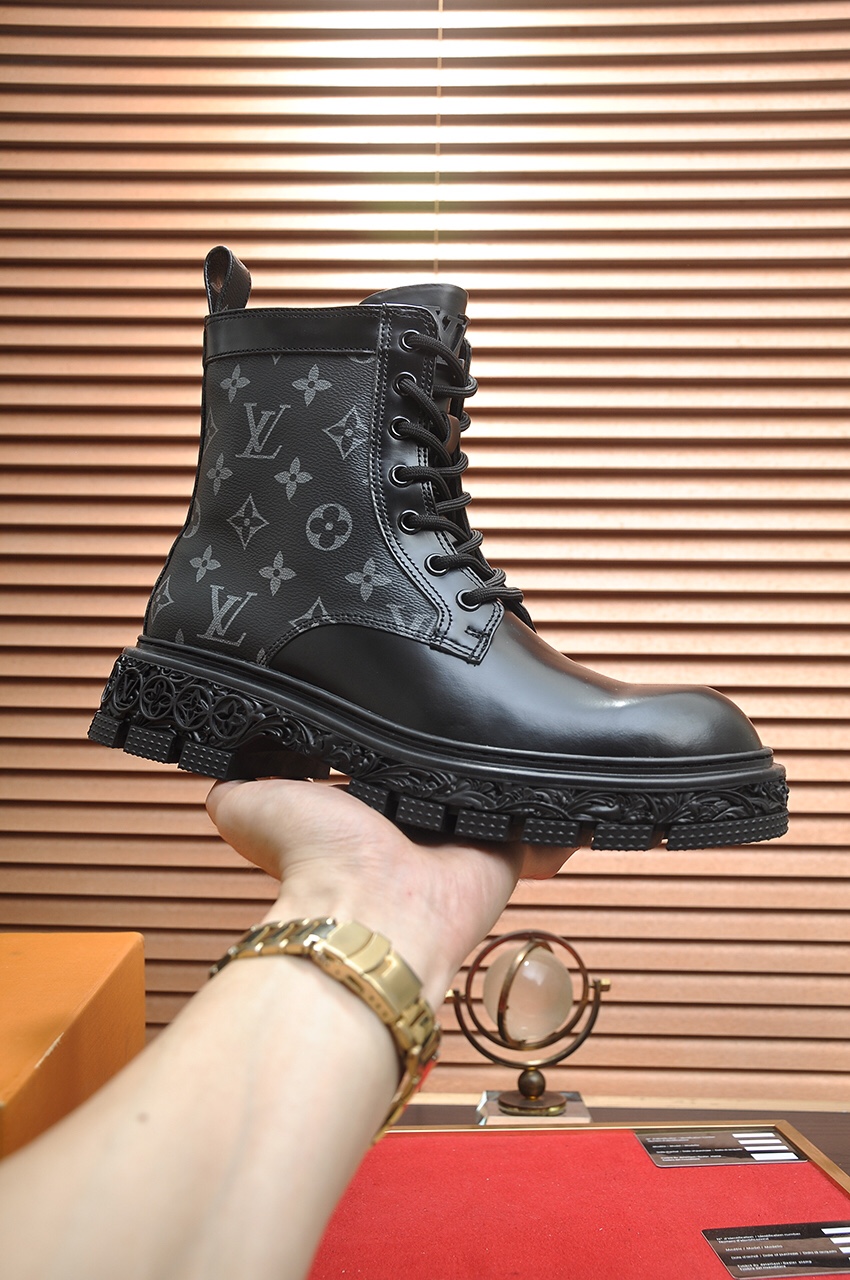 [LV] (forro original de piel de vaca única) 🍀 Los últimos zapatos de traje de negocios de cuero genuino de LV se lanza…