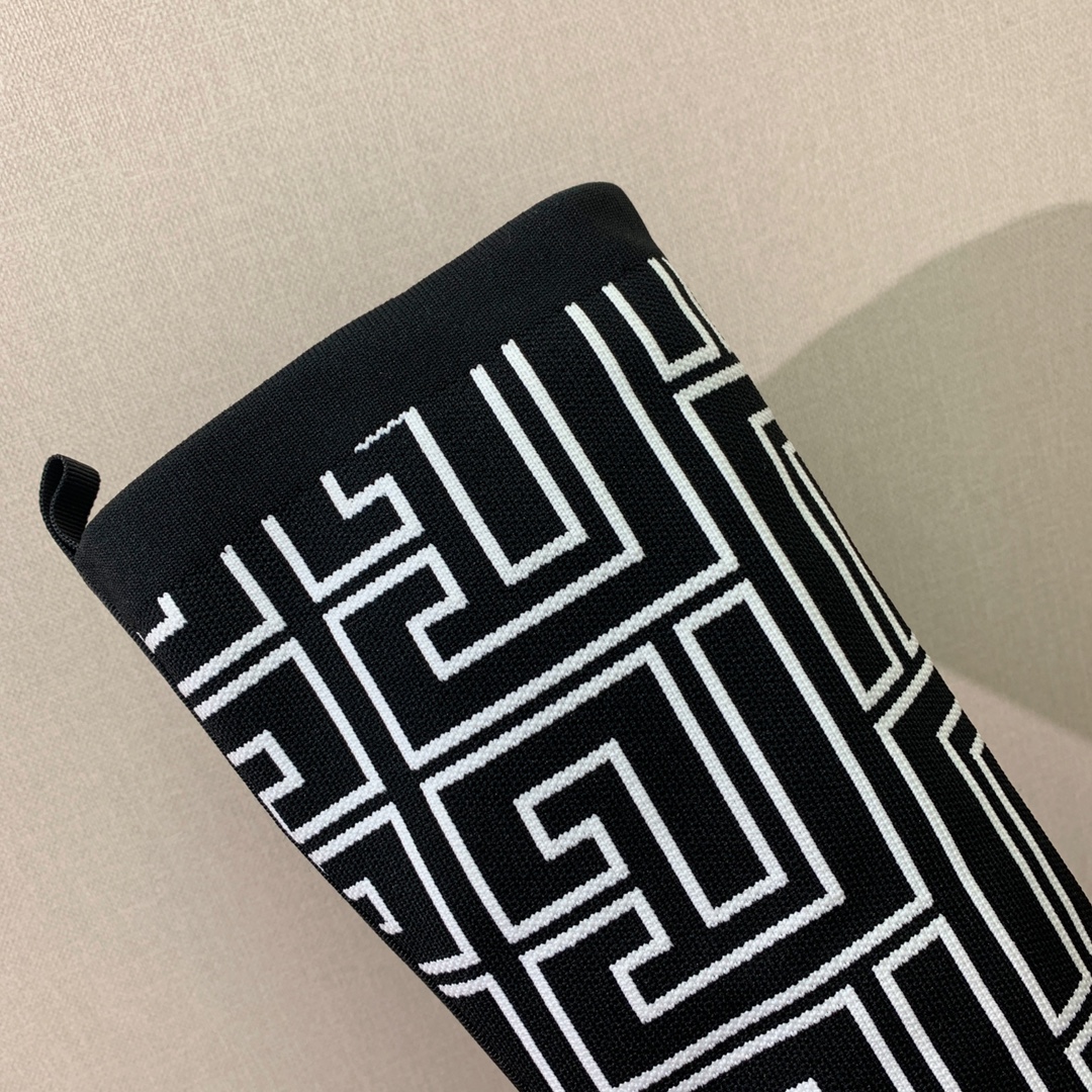 【Balmai*】针织弹力长靴！海外订购原版，1:1完美复刻！材质：原版定制飞织鞋面，牛皮垫脚，真皮大底